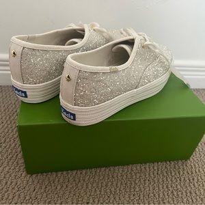 Kate Spade sparkly platform bridal keds